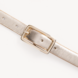 Varenna: Gold Metallic Skinny Belt