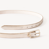 Varenna: Gold Metallic Skinny Belt
