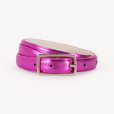 Varenna: Fuchsia Metallic Skinny Belt