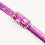 Varenna: Fuchsia Metallic Skinny Belt