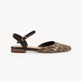 Loulou Pointed Flats: Zebra Print Suede - Pre-Order (Dispatch w/c 13/04/26)